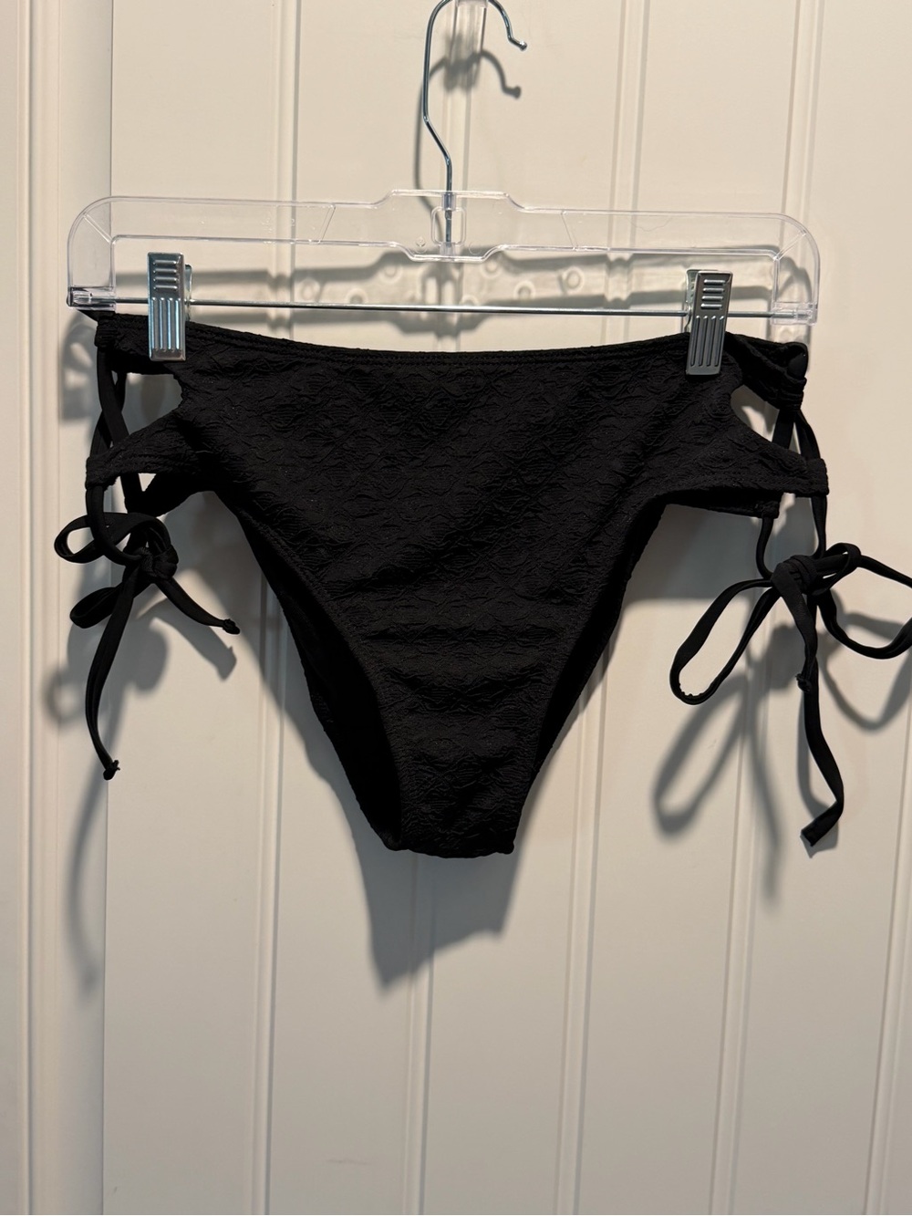 Black Side-Tie Bikini Bottoms